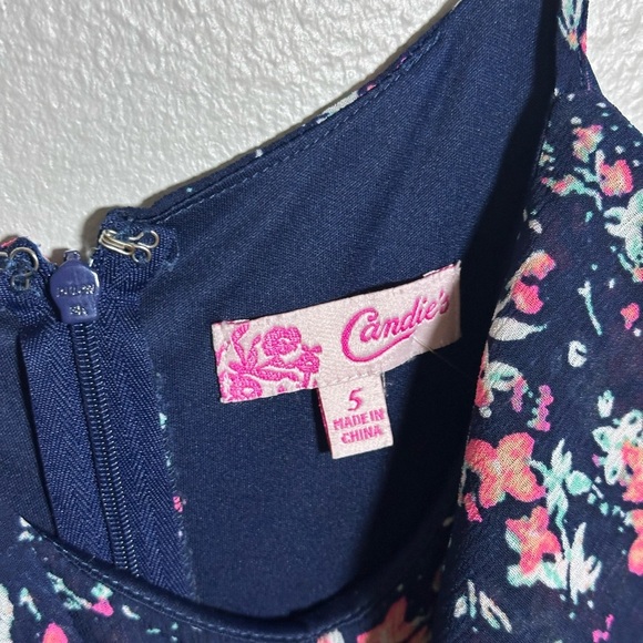 Candie’s Women Summer Romper Blue Floral size 5 - Picture 3 of 7